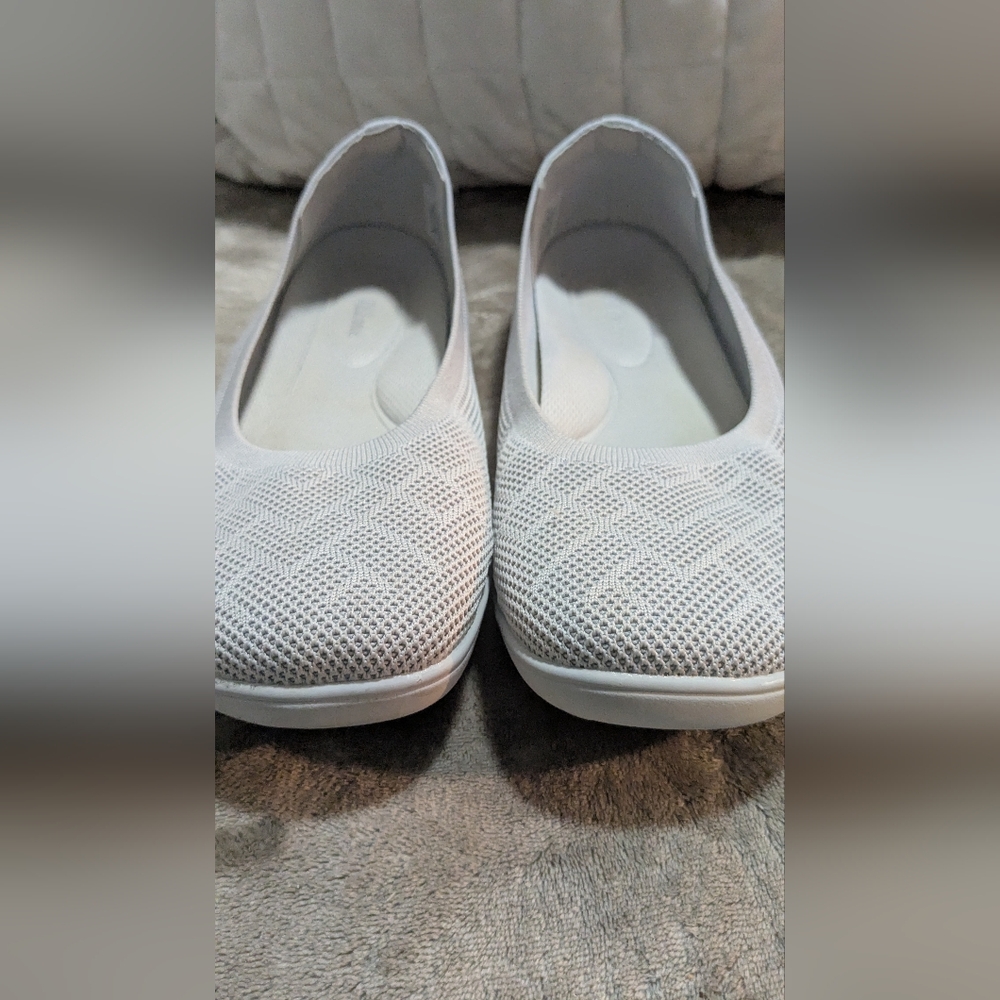 KBZone WOMENS Grey MESH SHOES  Flats Arch Support Ballet~12